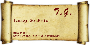 Tassy Gotfrid névjegykártya